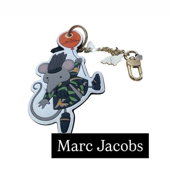 Marc Jacobs Black and Gold Bag charm /Key Holder - Picture 1 of 8